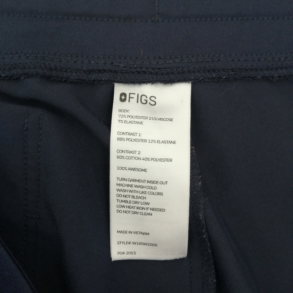 Figs Plus Size Zamora Joggers Medical Scrub Bottoms Navy Blue XXL - Picture 12 of 16